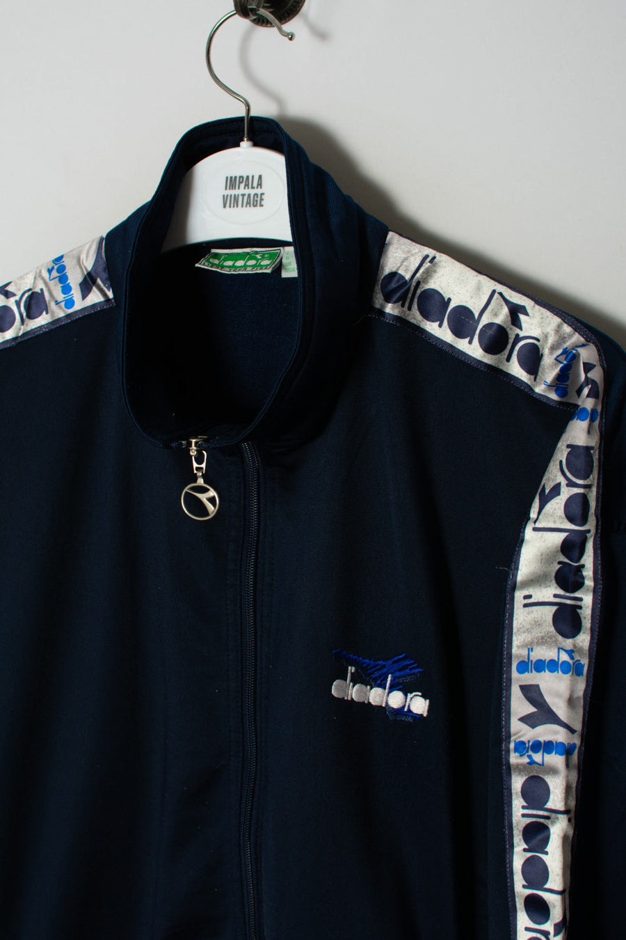 Diadora Black Retro Sleeves Track Jacket