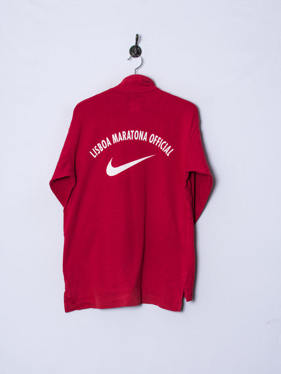 Nike Red 1/3 Zipper Sweatshirt