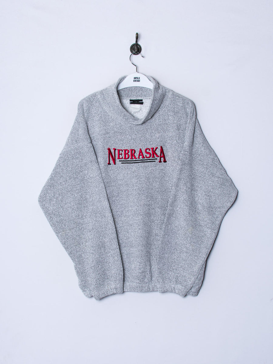 Nebraska Grey Turtleneck Sweatshirt