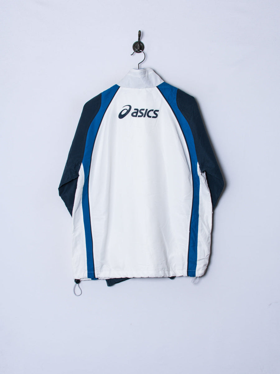 Asics White & Blue Track Jacket