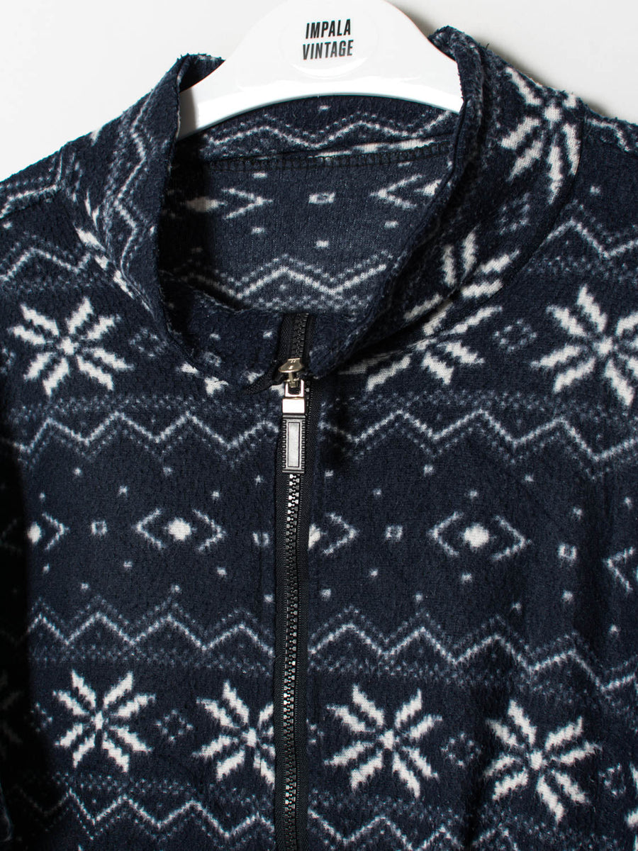 Navy Blue Zipper Light Fleece