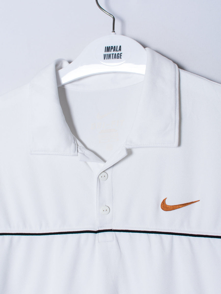 Nike White Dri-Fit Poloshirt