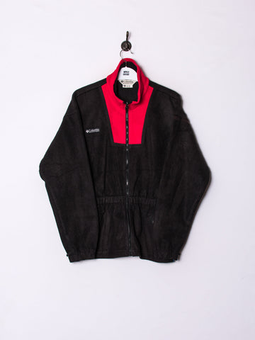 Columbia Black & Red Zipper Fleece