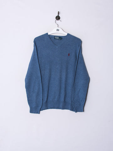 Polo Ralph Lauren Blue V-Neck Sweater