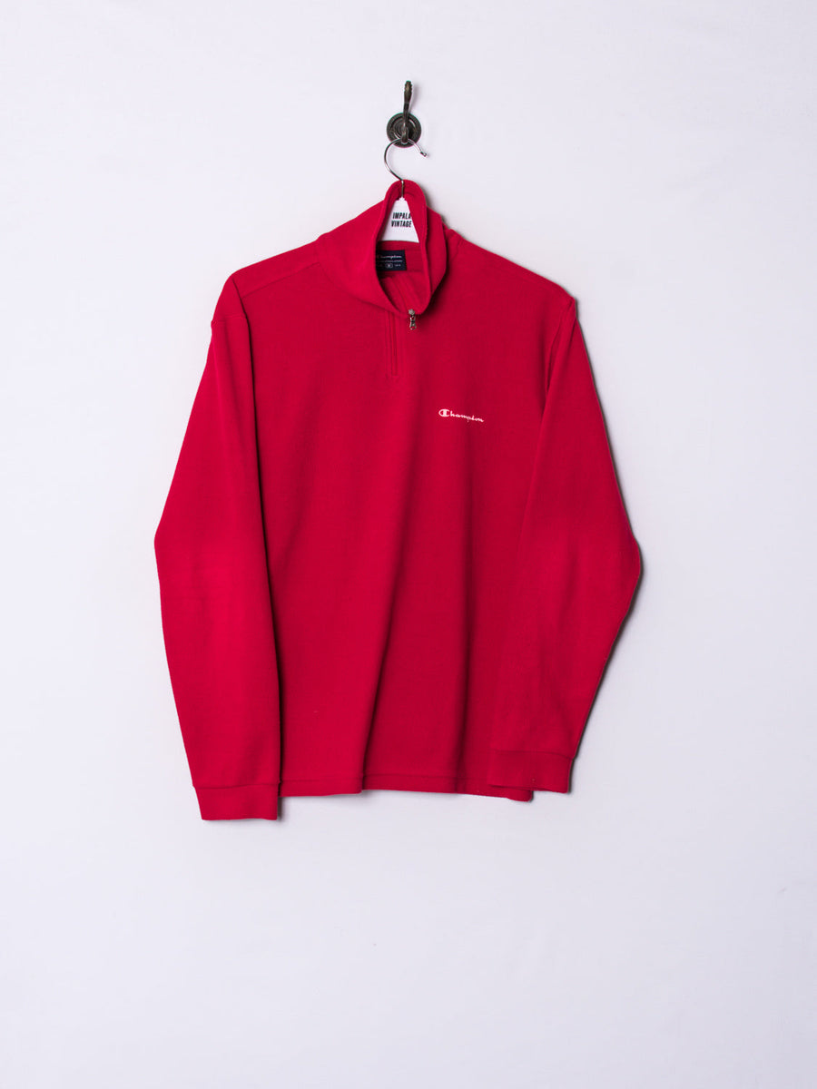 Champion Red 1/3 Zipper Fleece