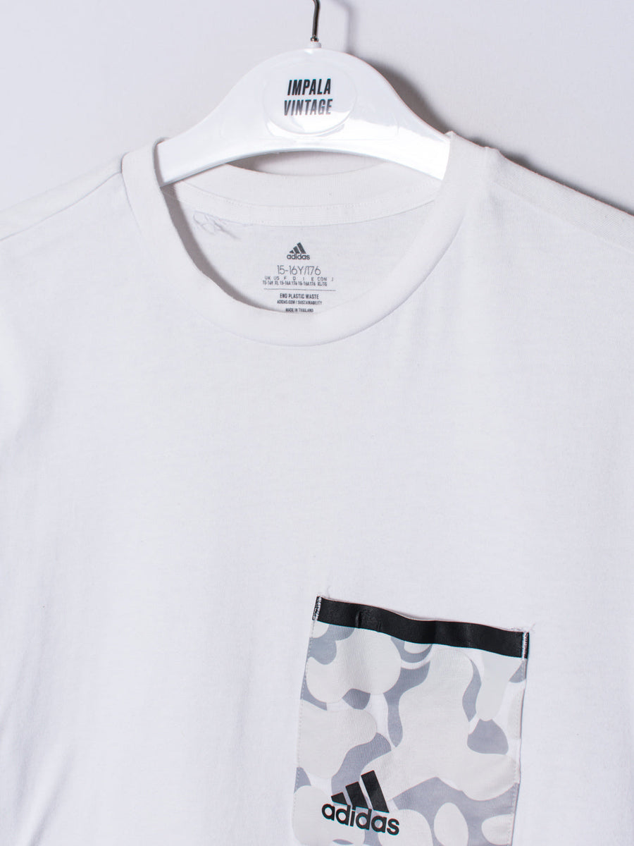 Adidas White Cotton Tee