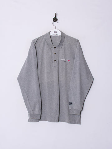 Reebok Grey Classic Long Sleeves Poloshirt