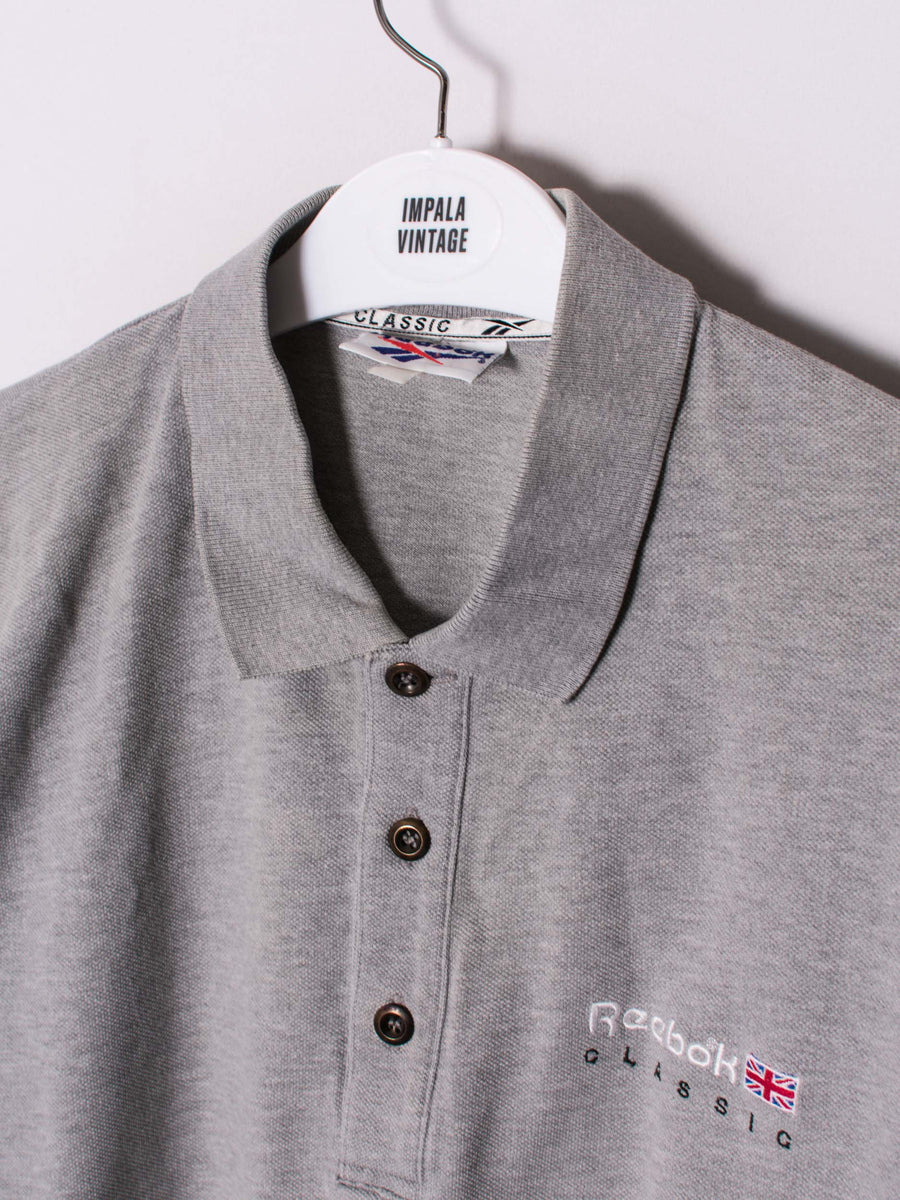 Reebok Grey Classic Long Sleeves Poloshirt