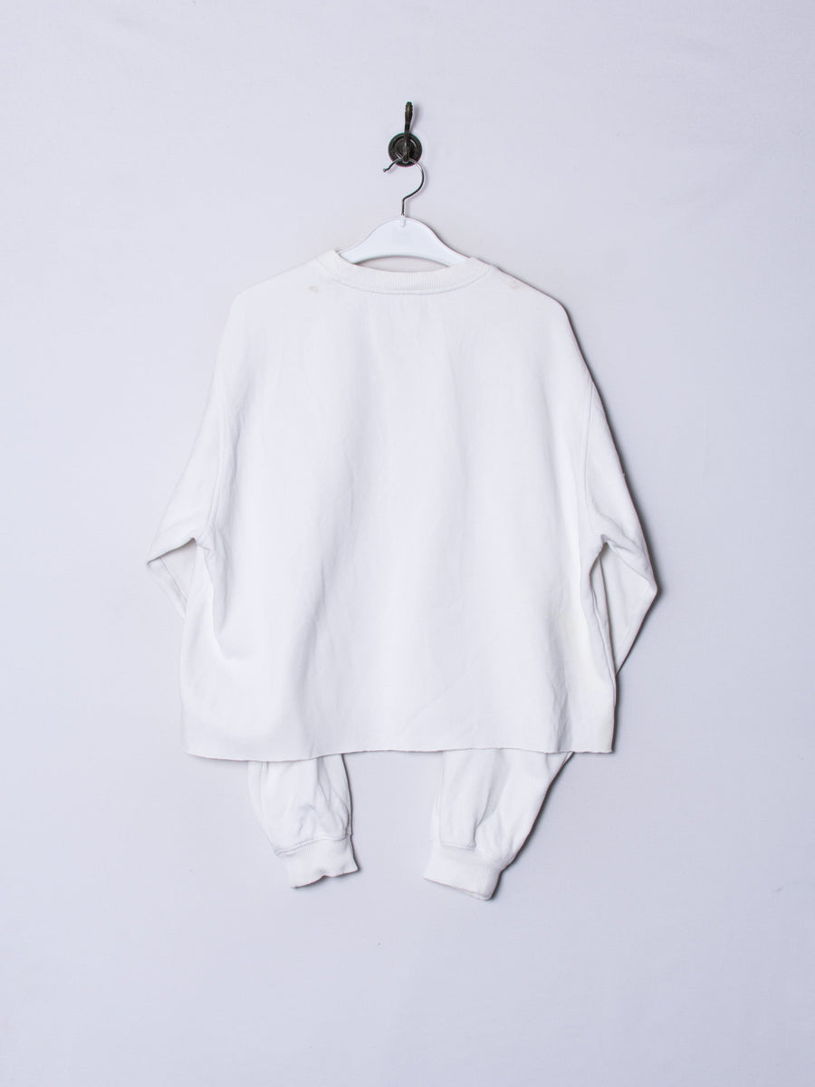 Reebok White Croptop Sweatshirt