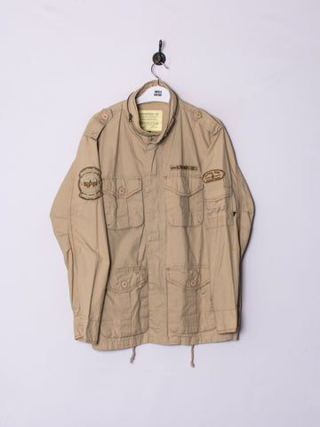 Alpha Industries Cream Long Jacket