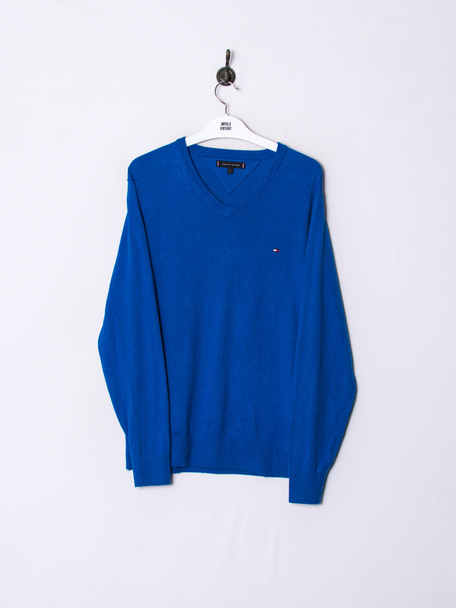 Tommy Hilfiger Navy Blue V-Neck Sweater