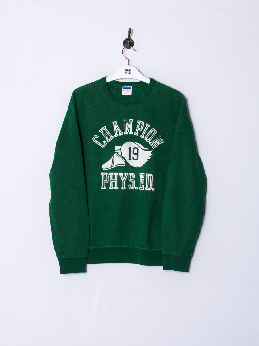 Green vintage champion sweatshirt hotsell