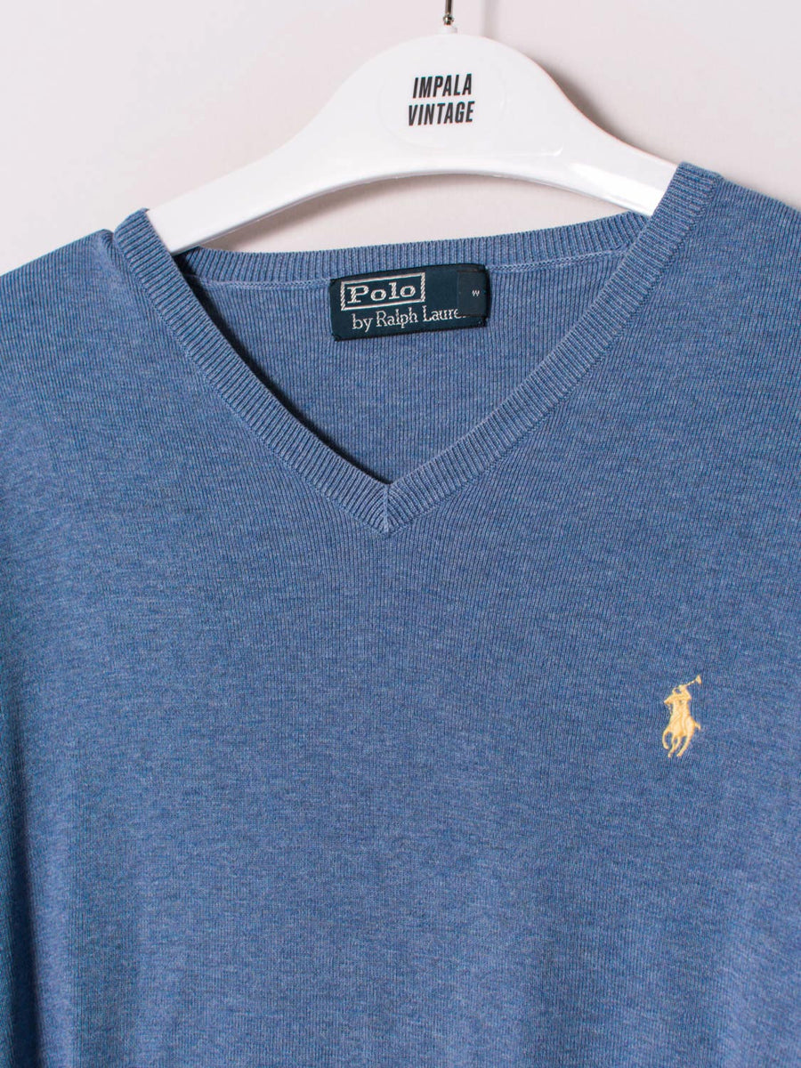 Polo Ralph Lauren V-Neck Light Blue Sweater