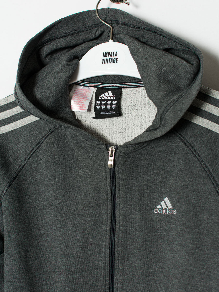 Adidas Grey Zipper Hoodie