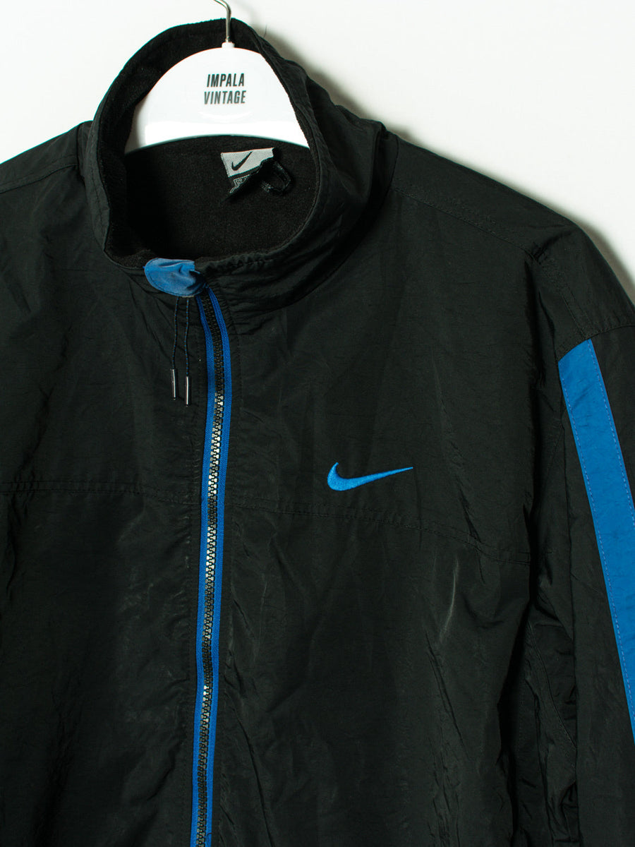 nike black and blue jacket