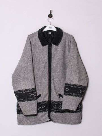 Grey Long Zipper Fleece