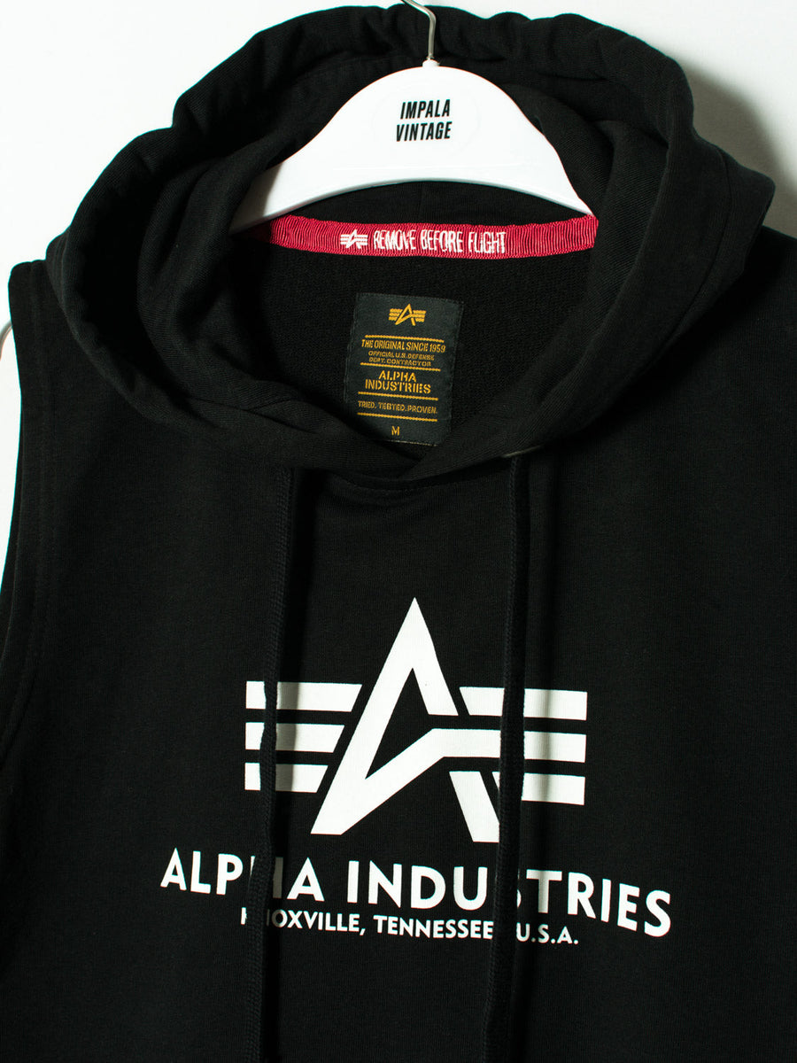 Alpha Industries Black Vest Hoodie