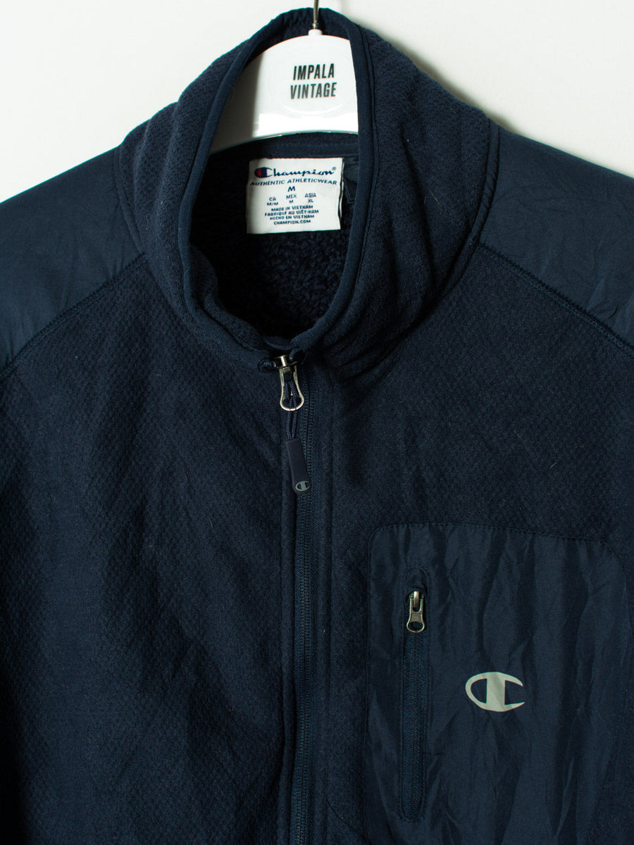 Champion Navy Blue Fleeced Heavy Jacket