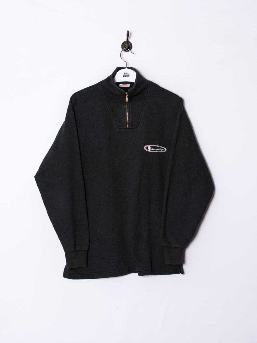 Champion Black 1/3 Zipper Sweatshirt