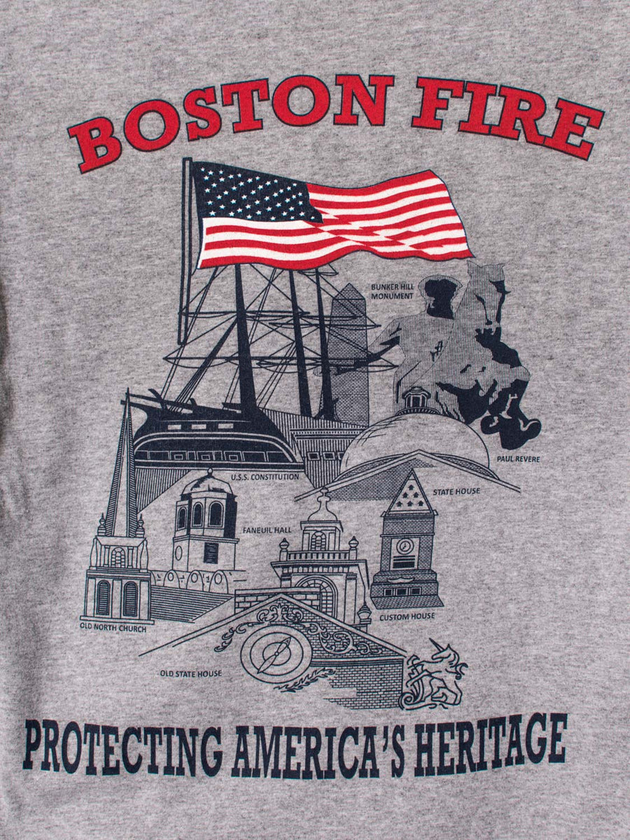 Boston Fire Gildan Long Sleeves Tee