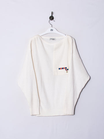 Carlo Colucci White Light Sweater