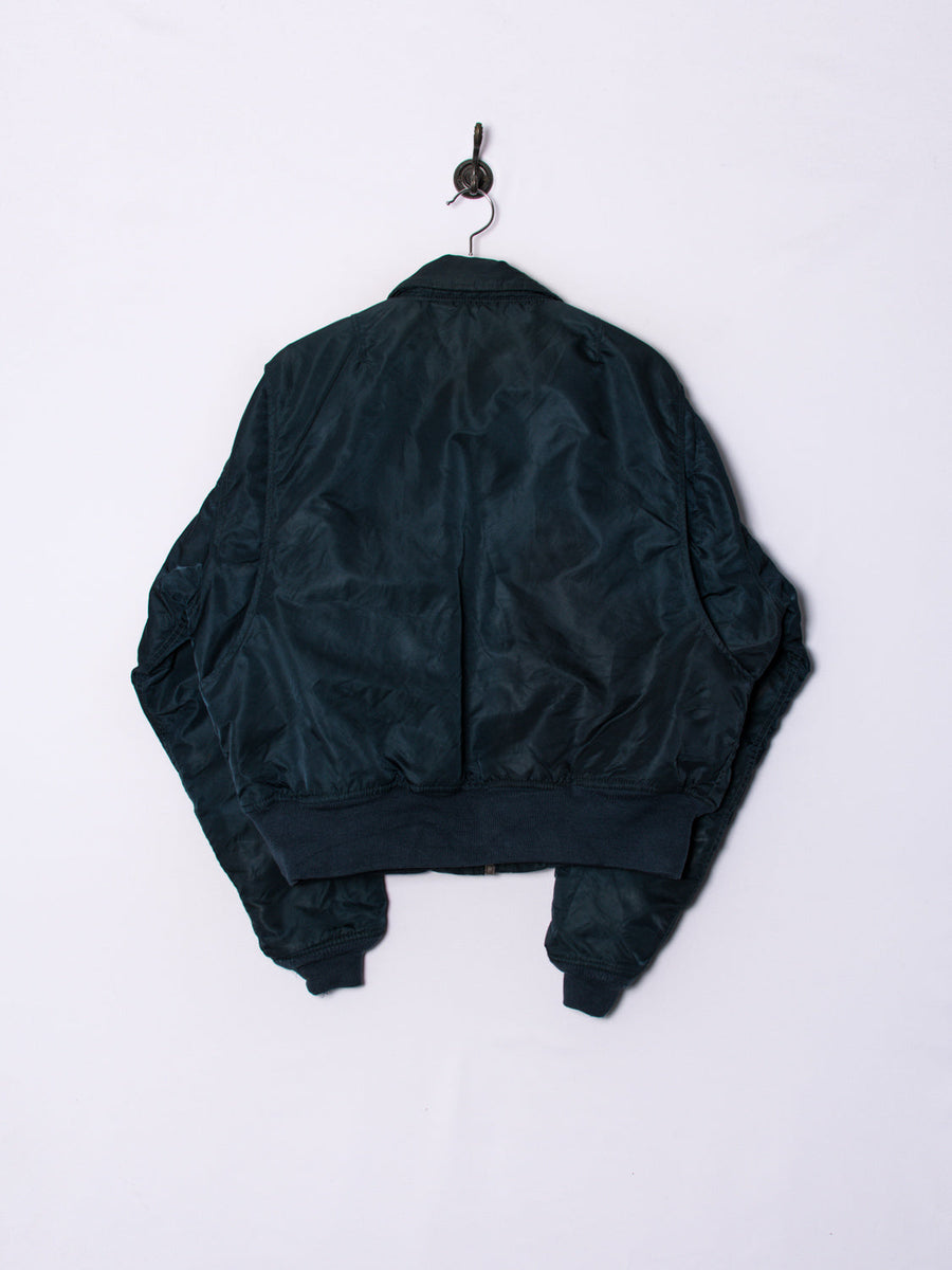 Schott Navy Blue Bomber Jacket