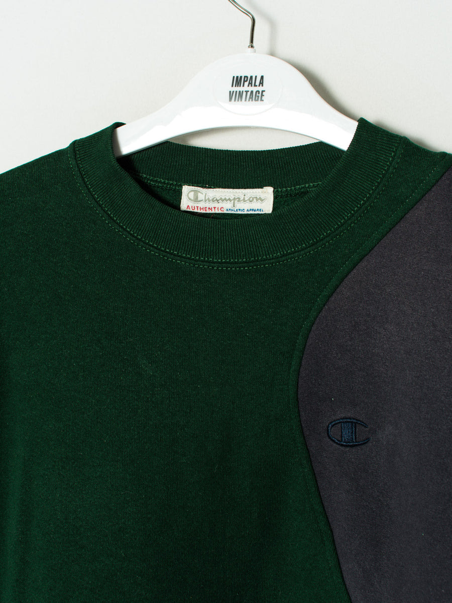 Champion Green & Black Rework Sweatshirt