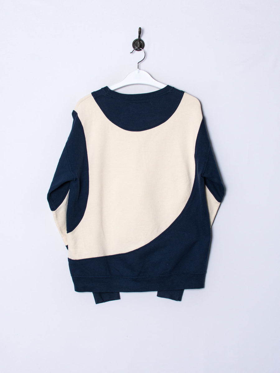 Champion Navy Blue & White Rework Sweatshirt