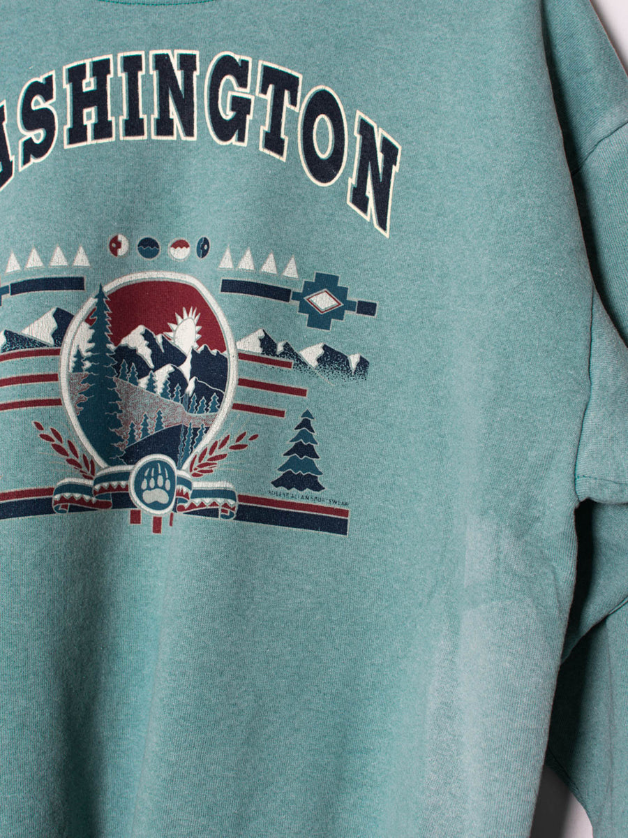 Washington Blue Retro Sweatshirt