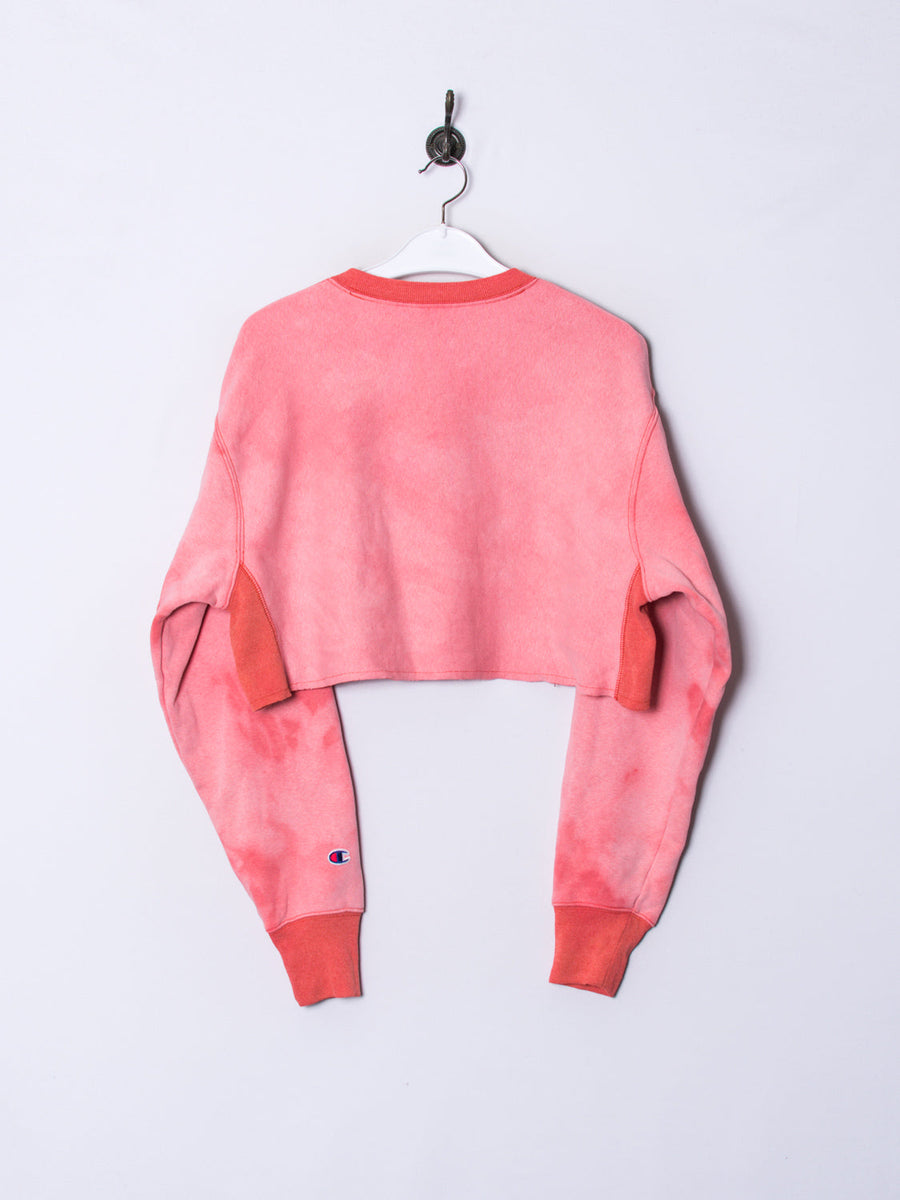 Champion Salmon Retro Croptop Sweatshirt