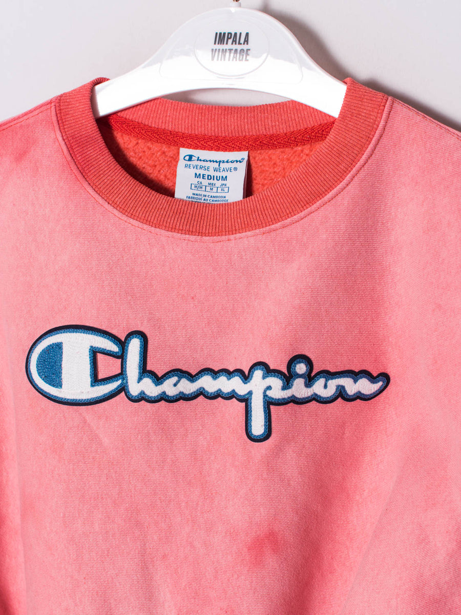 Champion Salmon Retro Croptop Sweatshirt