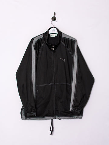 Diadora Black Long Track Jacket