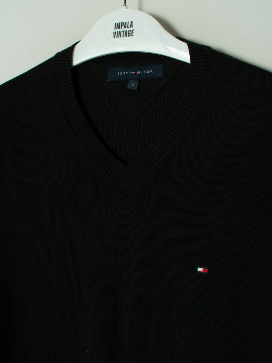 Tommy Hilfiger Black V-neck Sweater