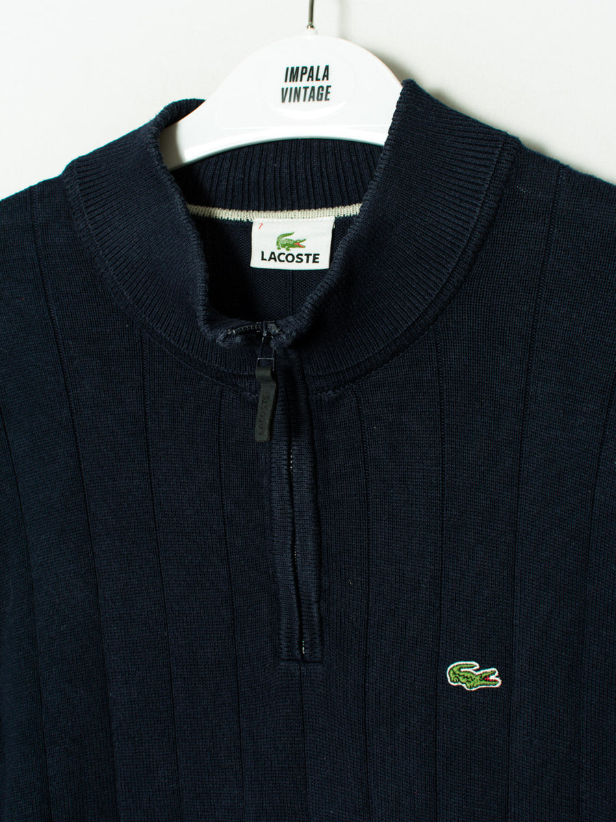 Lacoste 1/3 Zipper Navy Blue Sweater