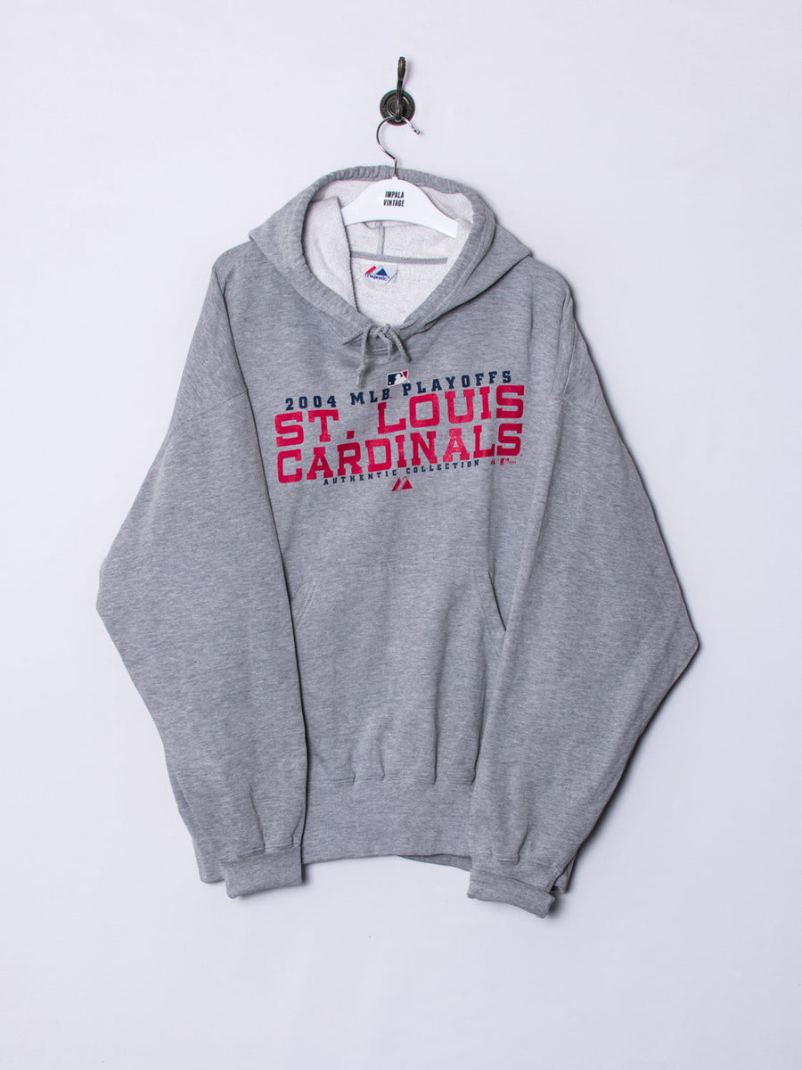 St Louis Cardinals Majestic Official MLB Grey Hoodie