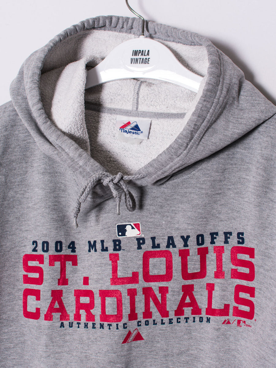 St Louis Cardinals Majestic Official MLB Grey Hoodie