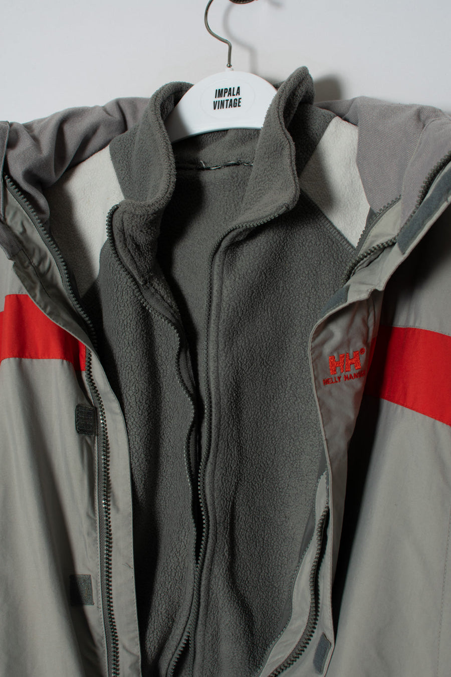 Helly Hansen Grey & Orange Fleeced + Jacket