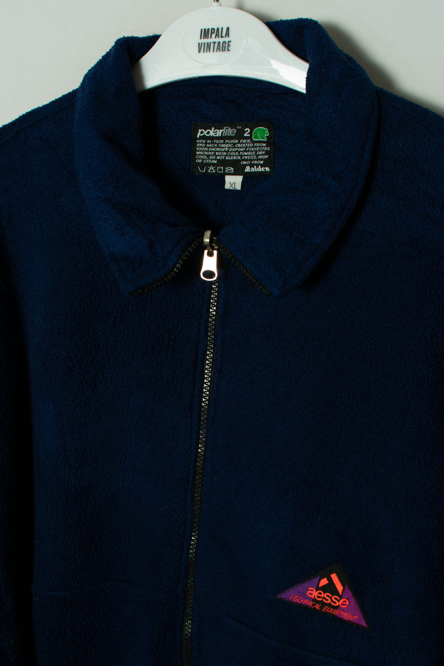 Aesse Navy Blue Polartec Zipper Fleece