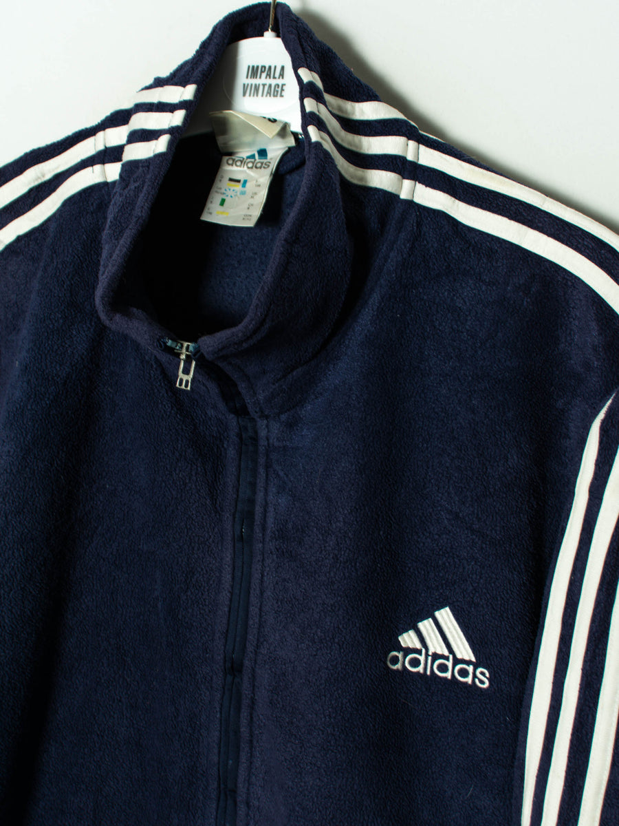 Adidas Navy Blue Zipper Fleece