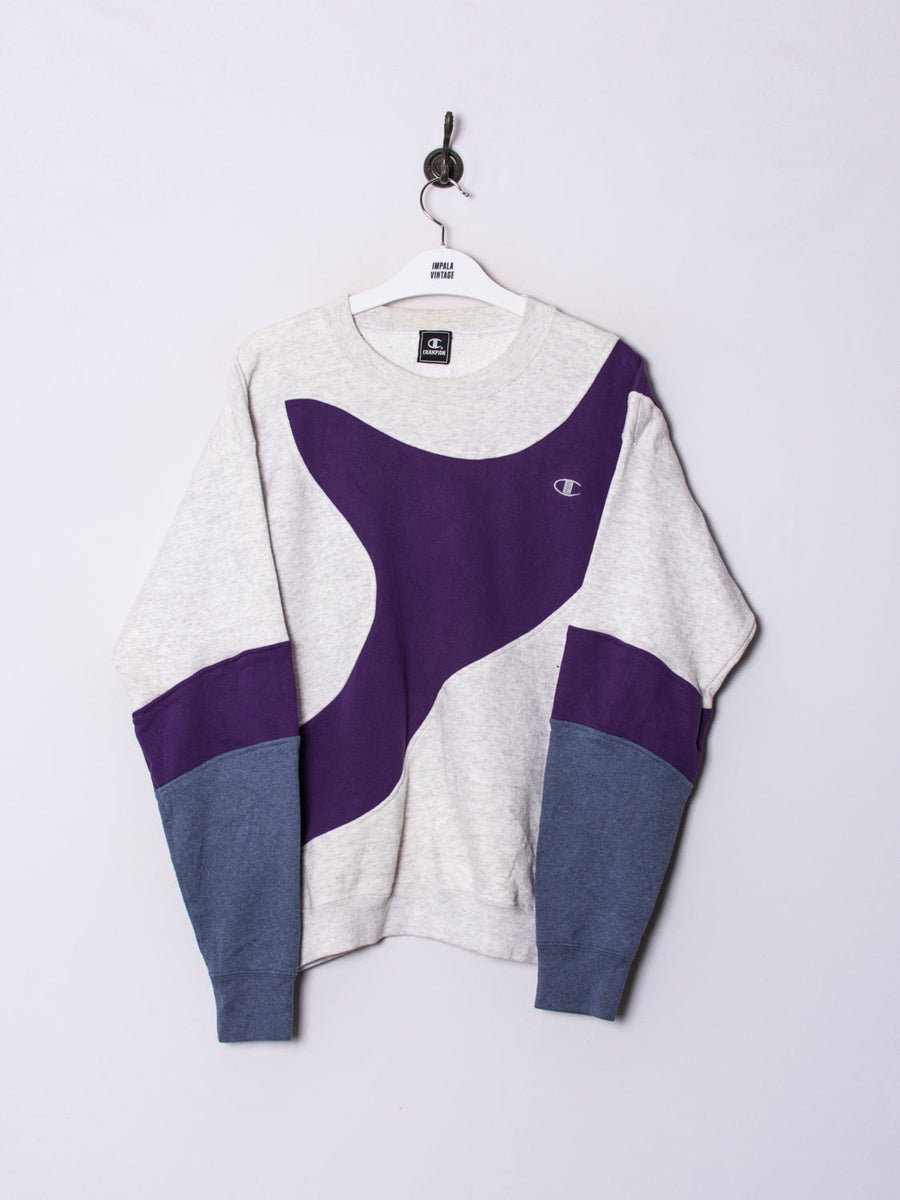 Champion Purple & Grey Rework Sweatshirt