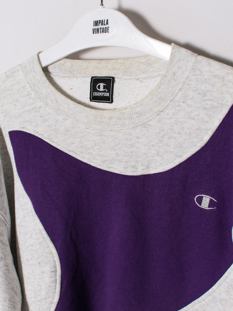 Champion Purple & Grey Rework Sweatshirt