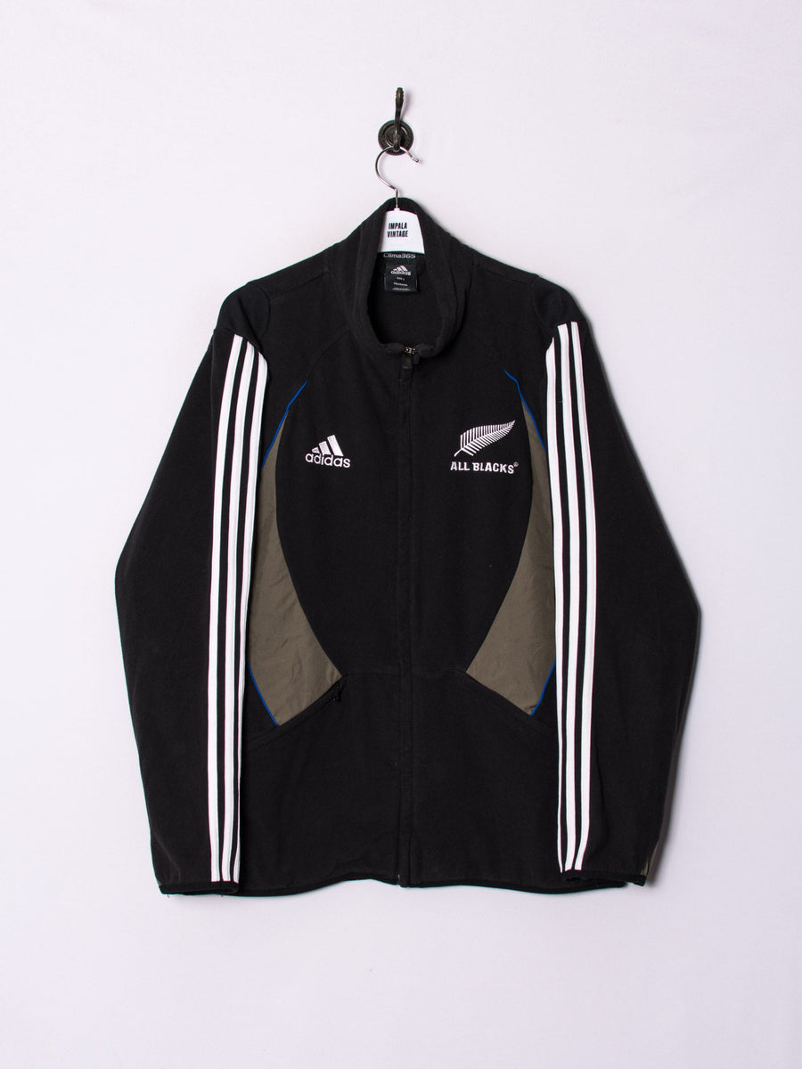 All Blacks New Zealand Adidas Official Rugby Fleeced Jacket