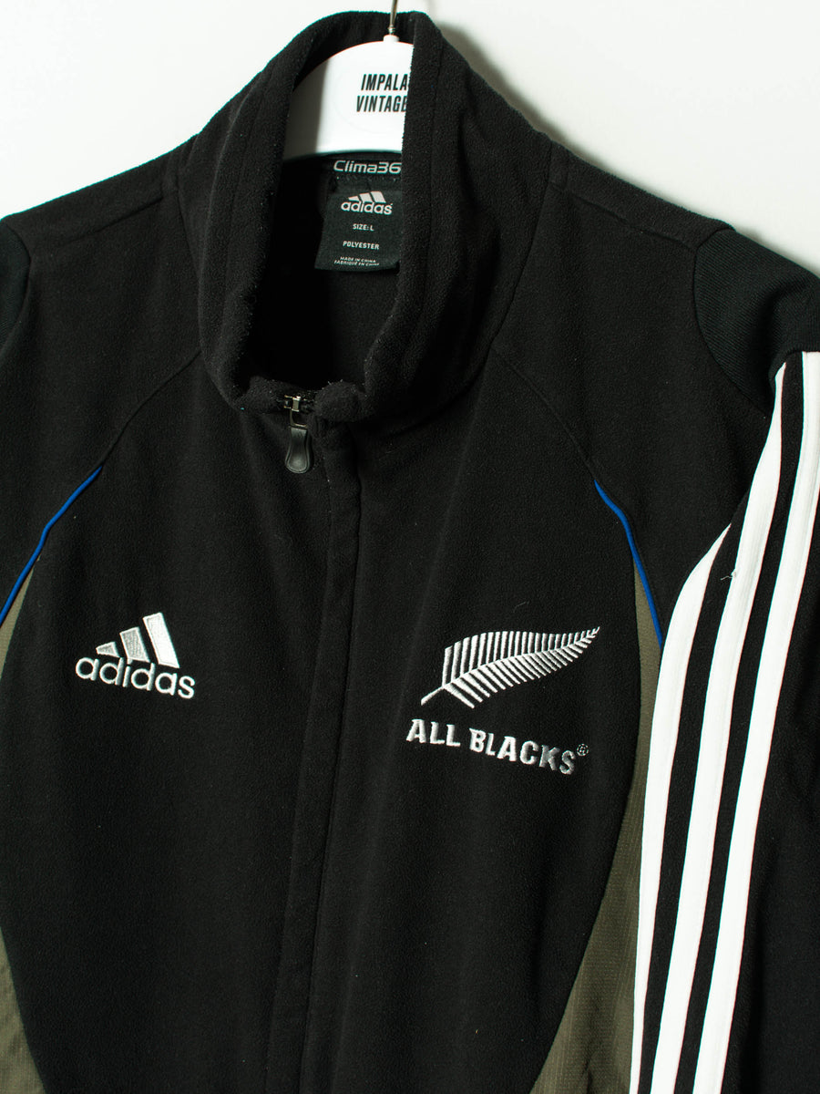 All Blacks New Zealand Adidas Official Rugby Fleeced Jacket