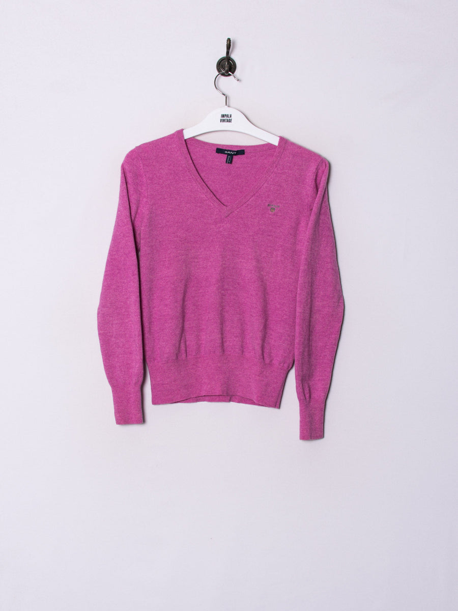 GANT Pink V-Neck Sweater