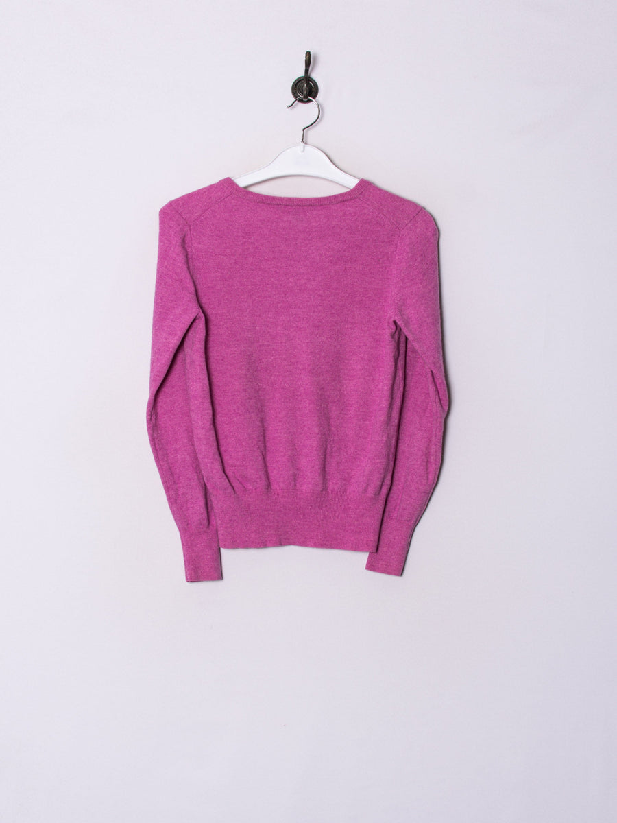 GANT Pink V-Neck Sweater