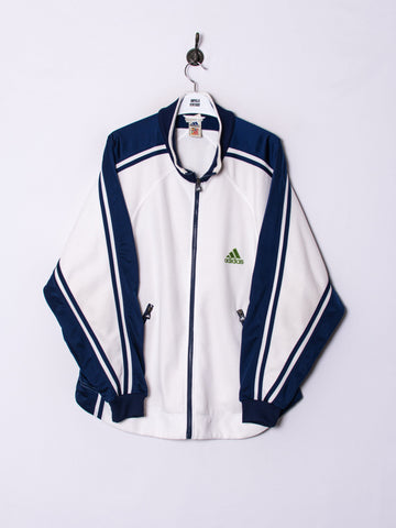 Adidas White & Blue Track Jacket