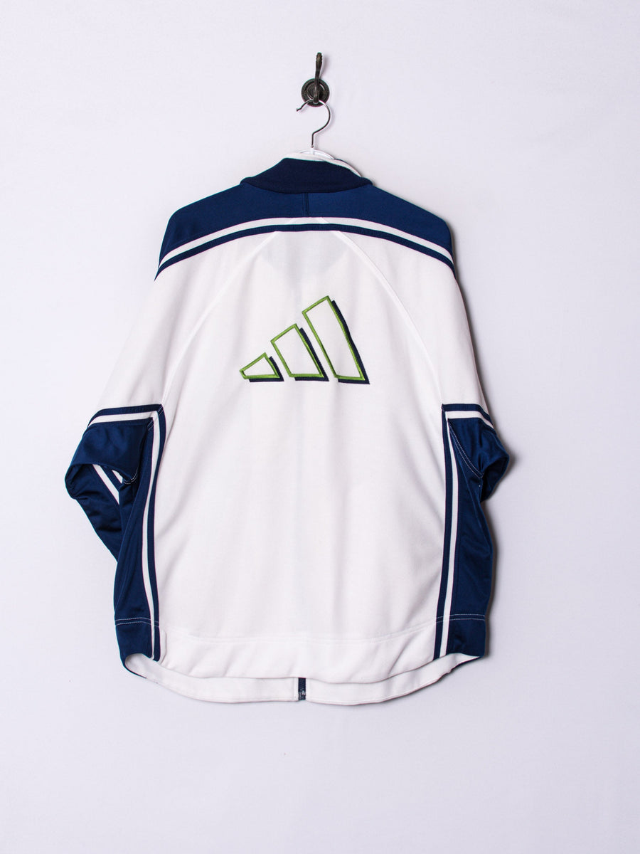 Adidas White & Blue Track Jacket