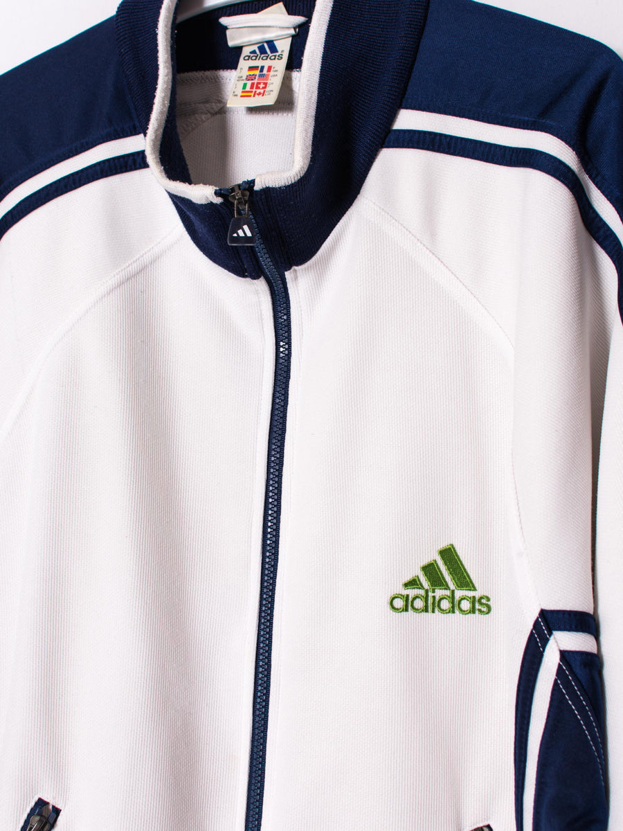 Adidas White & Blue Track Jacket