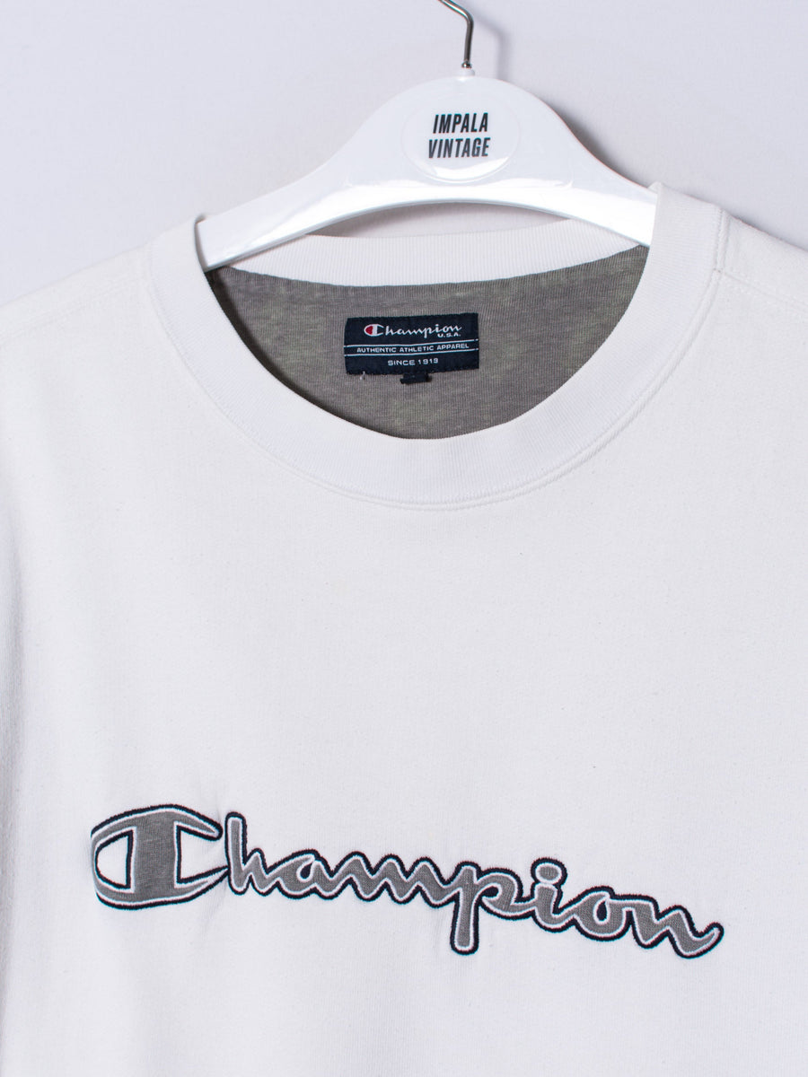 Champion White Vintage Sweatshirt