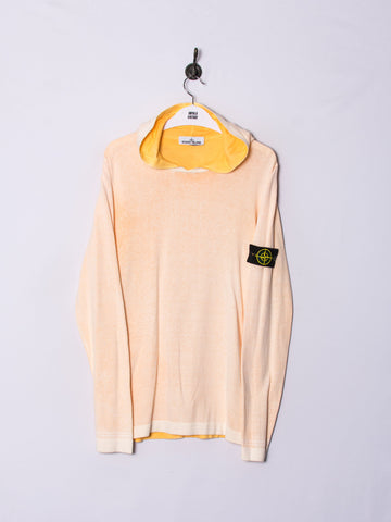 Stone Island Orange Hoodie Light Sweater